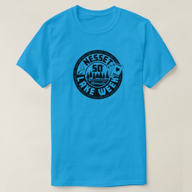 Nesset Cards Black Front Center T-Shirt (Design Front)