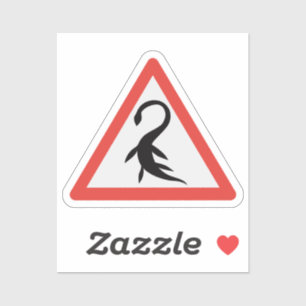 Nessie Loch Ness Plesiosaurus Road Sign Sticker
