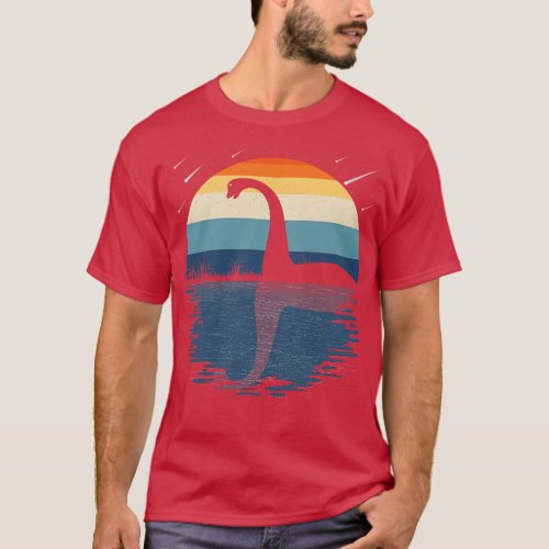 Nessie Retro Sunset T_Shirt