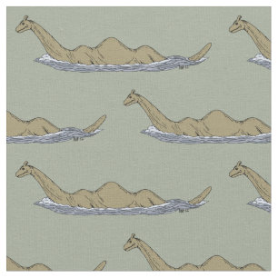 Nessie the Loch Ness Monster Fabric