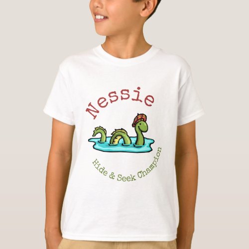 Nessie the Loch Ness Monster Hide  Seek Champ T_Shirt
