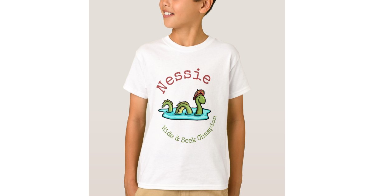 Nessie, the Loch Monster, Hide & Seek Champ T-Shirt | Zazzle