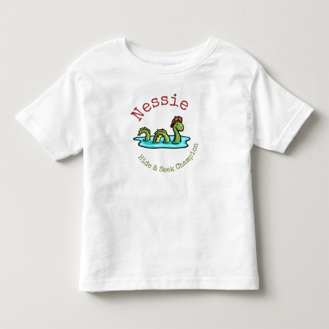 Nessie, the Loch Ness Monster, Hide & Seek Champ Toddler T-shirt (Front)