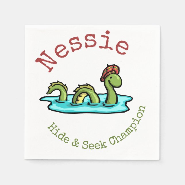 Nessie, the Loch Ness Monster Napkins (Front)