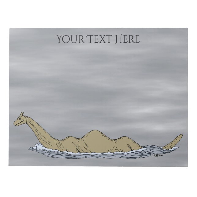 Nessie the Loch Ness Monster Notepad (Front)