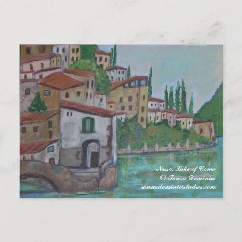 Nesso Lake of Como in Italy Postcard