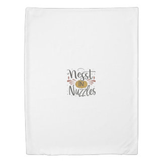 Nest in Nuzzles." Duvet Cover