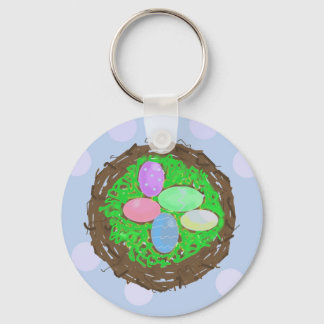 Nest of Easter Eggs Keychain