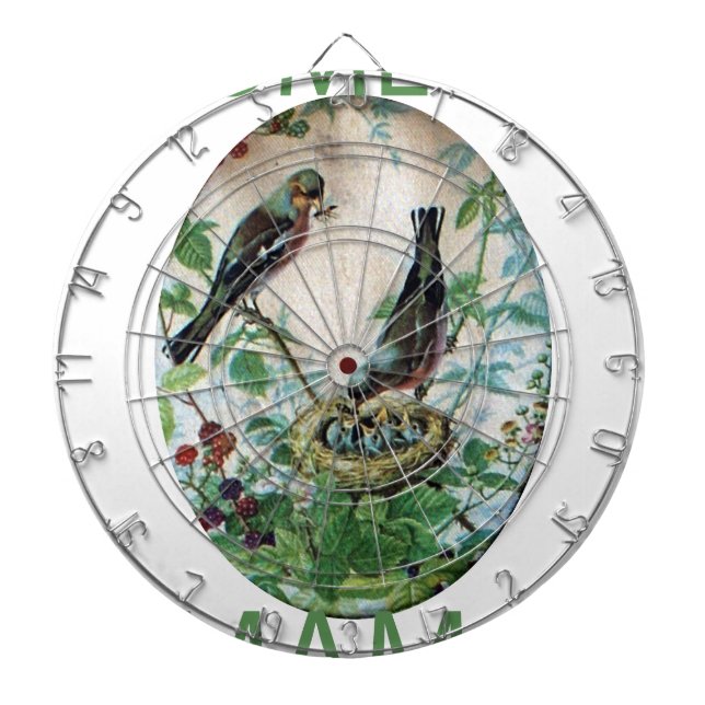 Nest of Joy: Family's Nourishing Young Spirit Love Dartboard (Front)