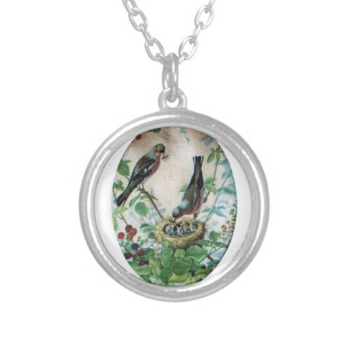 Nest of Joy Familys Nourishing Young Spirit Love Silver Plated Necklace