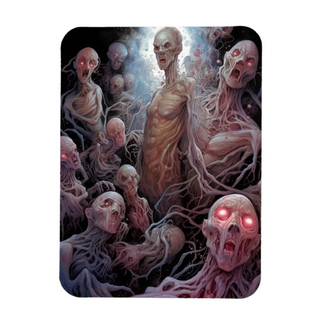 Nest Of Undead Zombies Horror Art Magnet (Vertical)