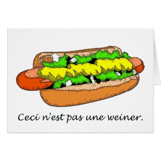 N'est Pas Une Weiner Cards (Front Horizontal)