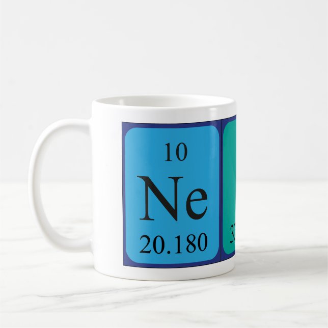 Nesta periodic table name mug 5 (Left)