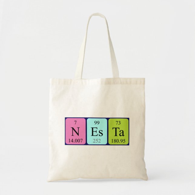 Nesta periodic table name tote bag 1 (Front)
