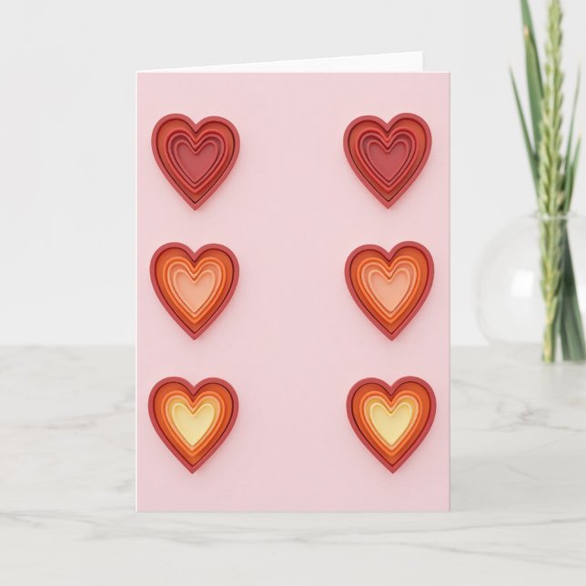 Nested Heart Love Card (Front)