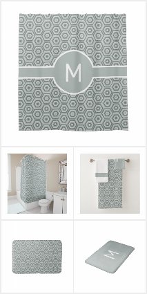 Nested Hexagons Bathroom Sets