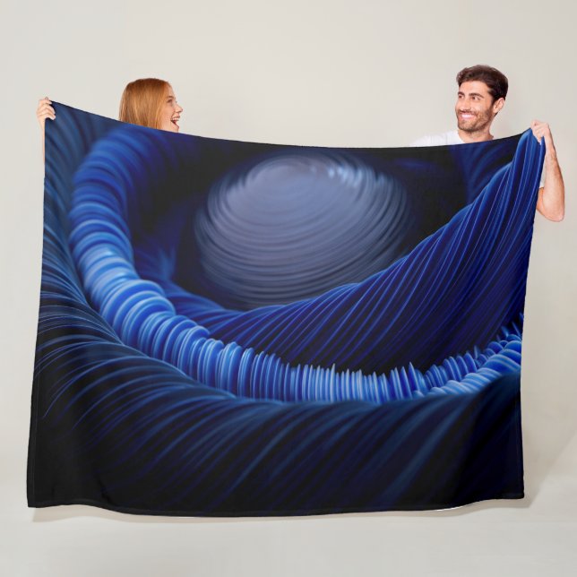 Nested Loops Fleece Blanket (In Situ)
