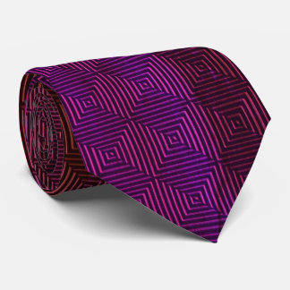 Nested Squares Pattern Neck Tie