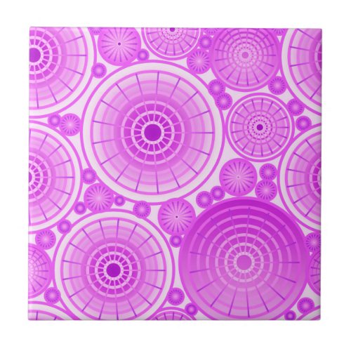Nested wheels _ lavender and purple tile