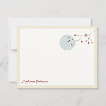 Nesting Bird And Family Baby Thank You Note Card by fatfatin_box at Zazzle