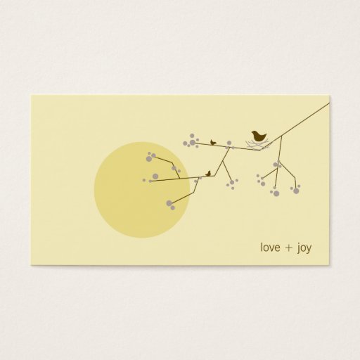 Customizable fatfatin Nesting Bird and Family 04 Profile Card Business Card Template