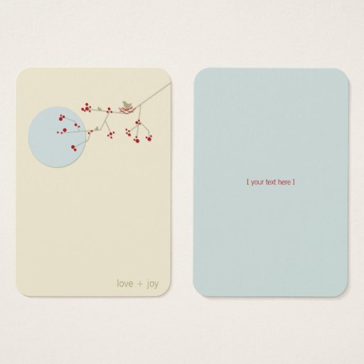 Customizable fatfatin Nesting Bird and Family Profile Card Business Card Template