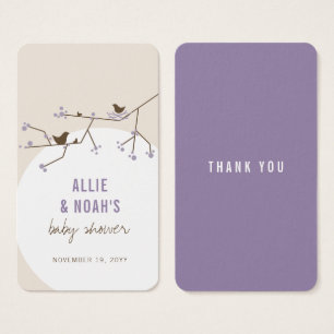 Nesting Bird Family Baby Shower DIY Favor Gift Tag
