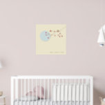 Nesting Birds And Family Simple Baby Nursery Art Poster at Zazzle