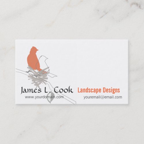 Nesting Birdies Landscaping Business Card Templates