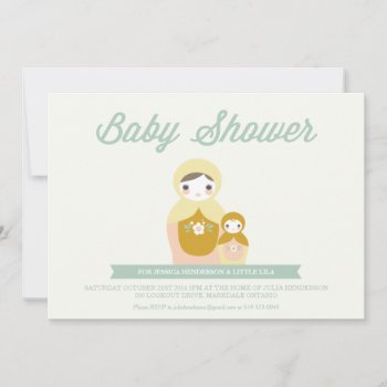 Nesting Doll Baby Shower Invitation by StaceyDesign at Zazzle
