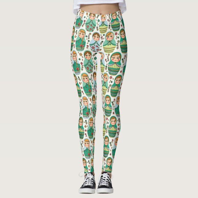 Nesting Doll Pattern Leggings (Front)
