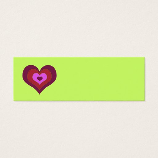 Customizable Nesting Hearts Placecards Business Card Template