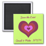 Nesting Hearts Save The Date Magnet at Zazzle