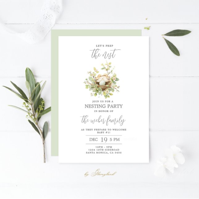 Nesting Part Baby Shower Invitation (Creator Uploaded)