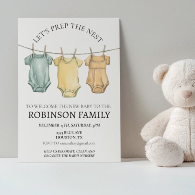 Nesting Party Baby Shower Party Prep the Nest Invitation (Creator Uploaded)