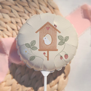 Nesting Party Berries Floral Girl Baby Shower Balloon