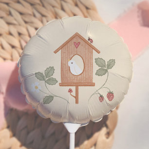 Nesting Party Berries Floral Girl Baby Shower Balloon