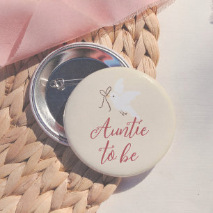 Nesting Party Girl Baby Shower Auntie To Be Button