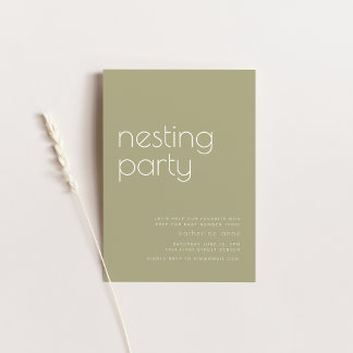 Nesting Party Invitation Template Sage