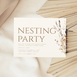 Nesting Party Sip and See Baby Shower Invite
