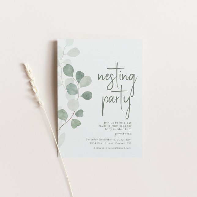 Nesting Party with Eucalyptus Invitation (Creator Uploaded)