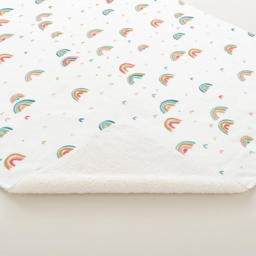 Nesting Rainbow Sherpa Blanket