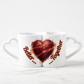 Nesting Romantic Custom Heart Mugs