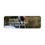 Nesting White Naped Crane Label