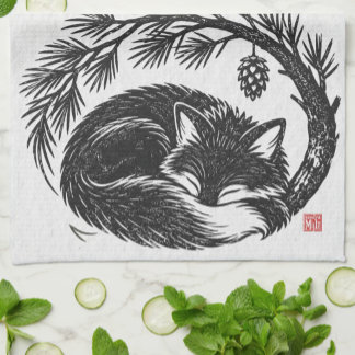NESTLED • StillWood • Fox Kitchen Towel