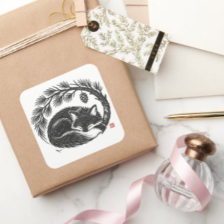 NESTLED • StillWood • Fox Square Sticker