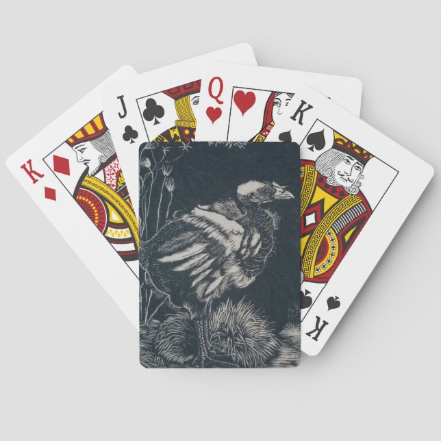 Nestling Bird (by Jan Mankes) Poker Cards (Back)