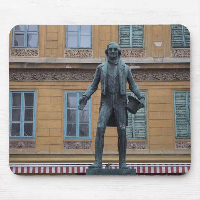 Nestroy Denkmal, Vienna Austria Mouse Pad (Front)