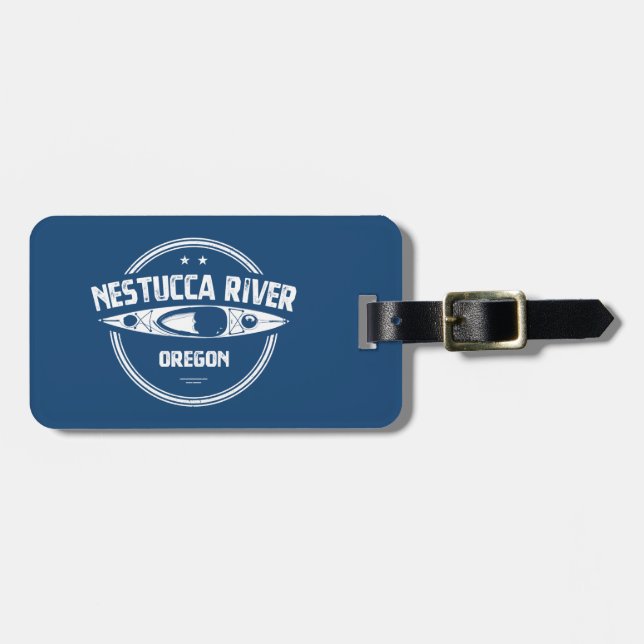 Nestucca River Oregon Kayaking Luggage Tag (Front Horizontal)