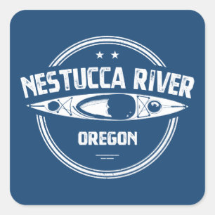 Nestucca River Oregon Kayaking Square Sticker